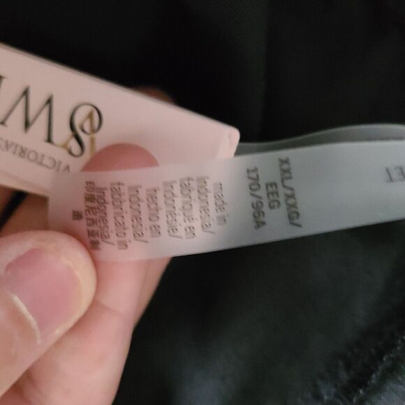 NWT Victoria's Secret Womens Swim Shorts XXL Cover Up Black Bathing Suit Beach - Picture 8 of 10